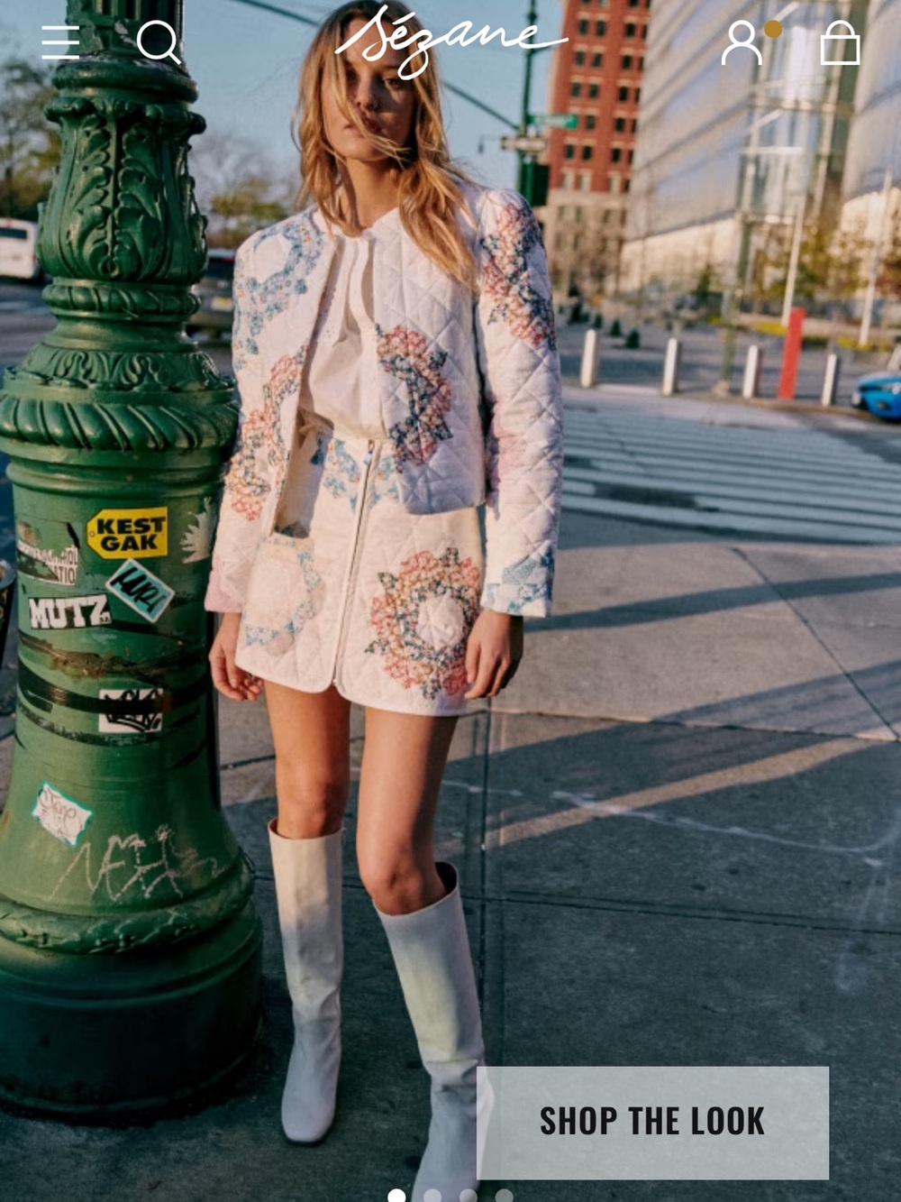 SÉZANE X SEA NY - FOX QUILTED SKIRT